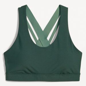 Medium Support PowerSoft Strappy Sports Bra Old Navy Green NWT sz 2X